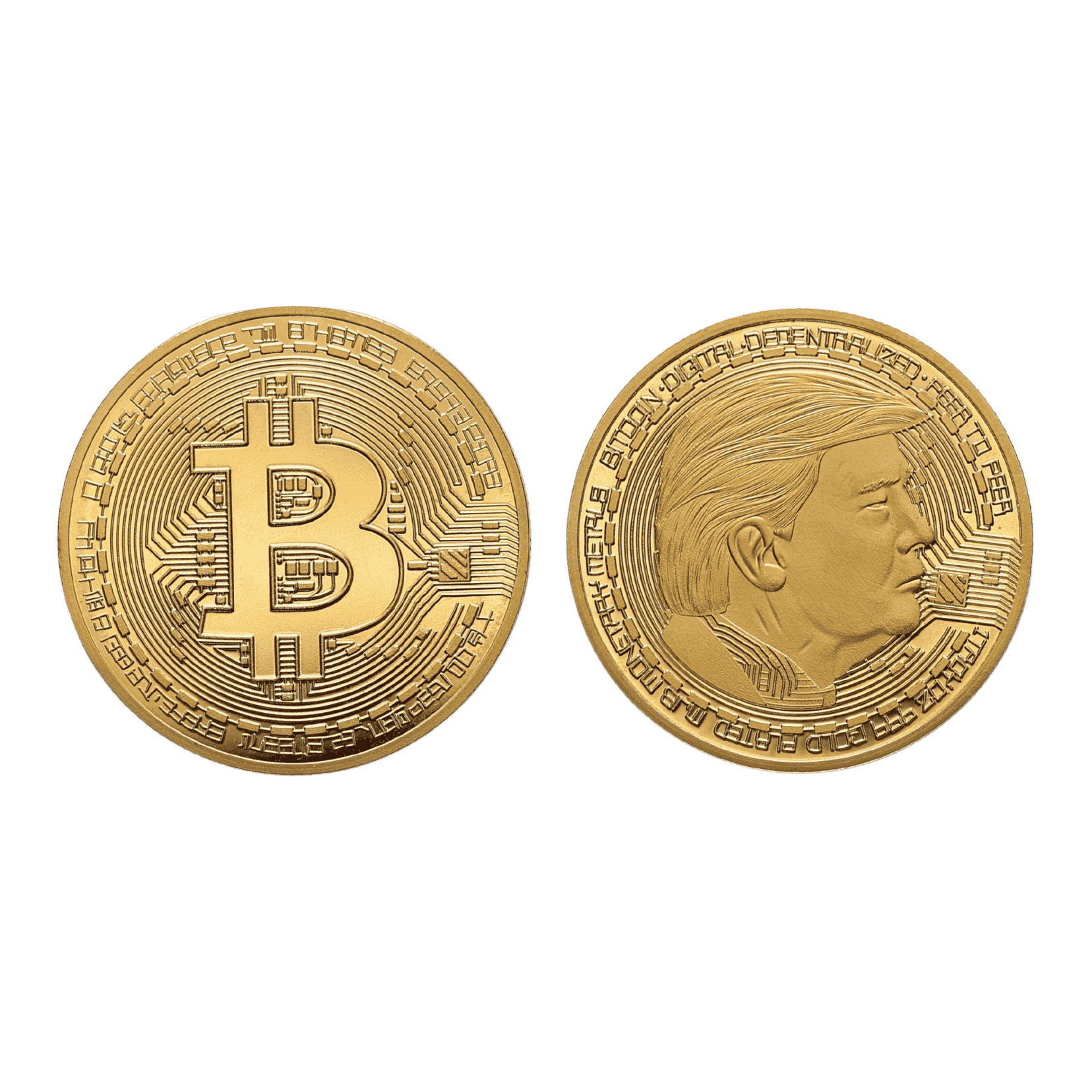Trump 24K gold commemorative coin front