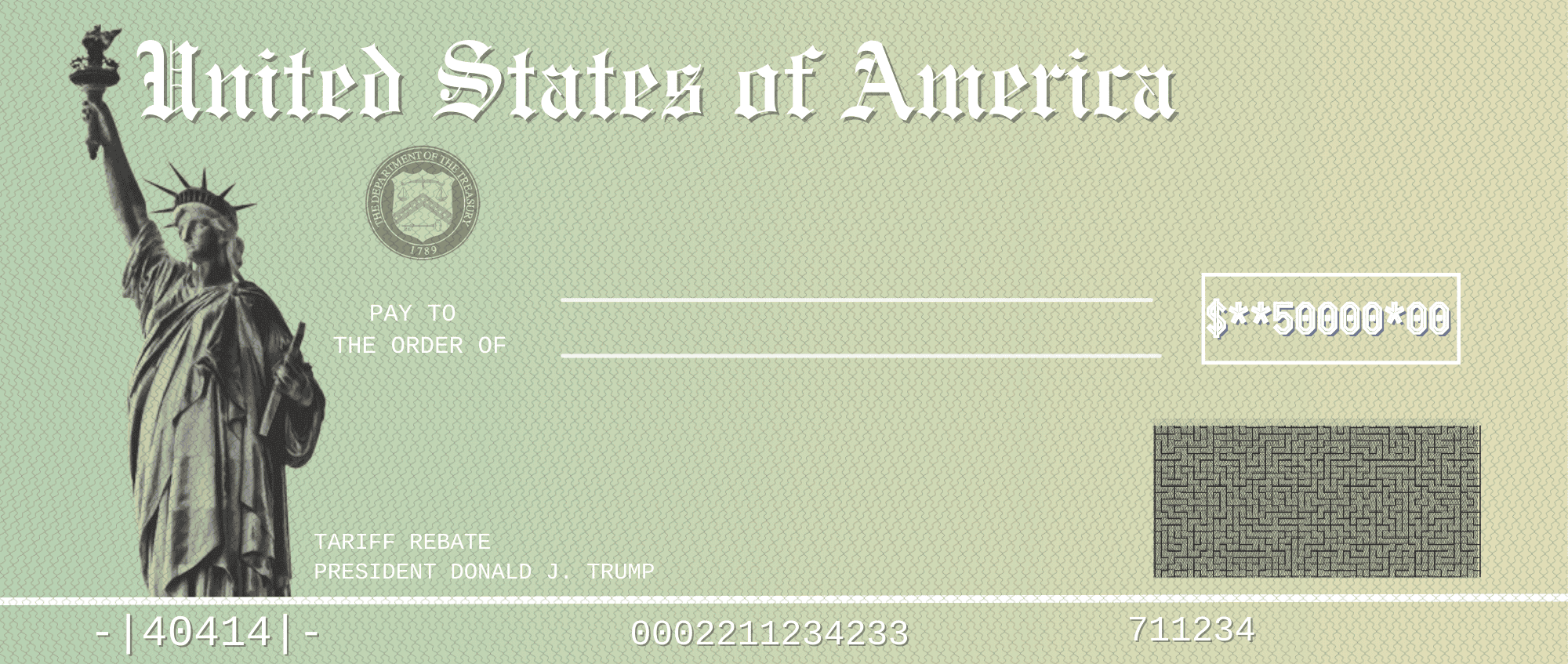 Treasury Rebate Check